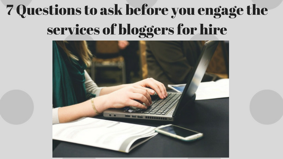 bloggers for hire