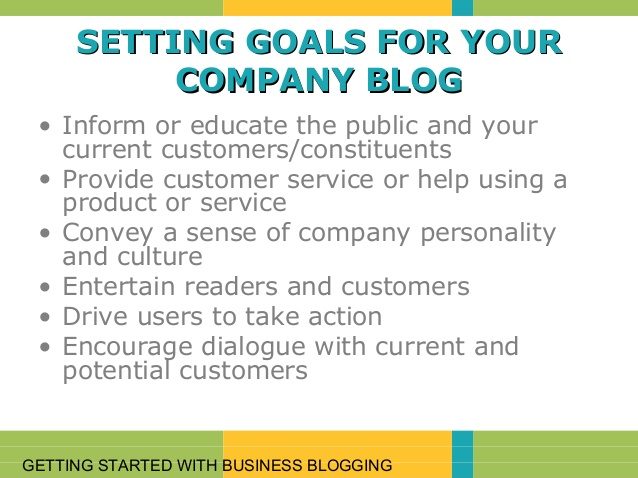 business blog marketing plan